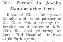 Emanuel-Ciner-Obit-Feb-9-1958-Paper Emanuel-Ciner-Obit-Feb-9-1958-Paper